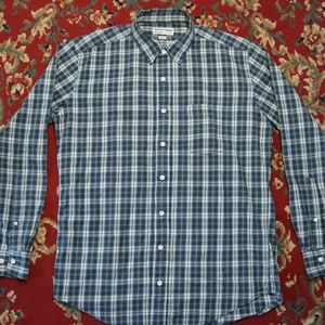 American Apparel Indigo Plaid Button Up
